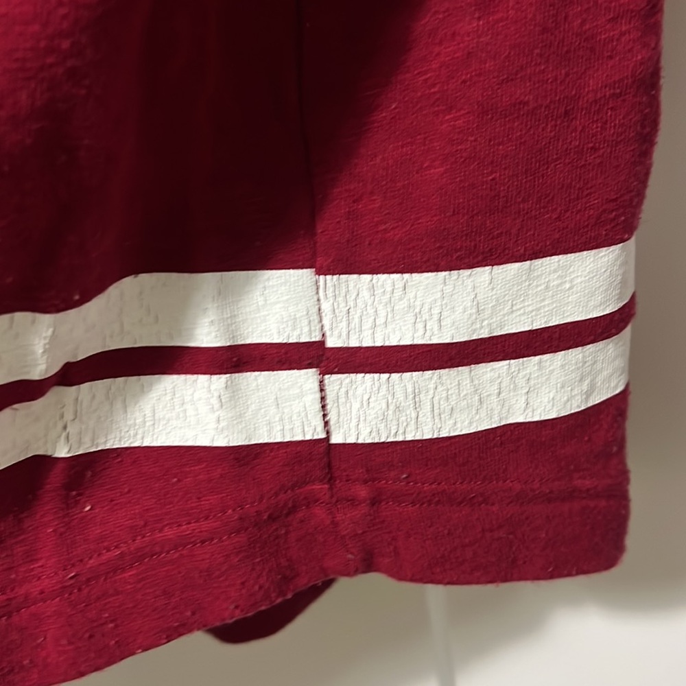 **SOLD!**PINK Varsity Crew Burgundy Tshirt Sweatshirt - Picture 4 of 6